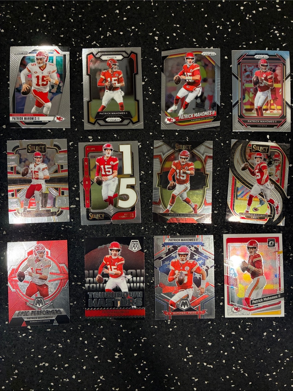 Panini Kansas City Chiefs Red & White Patrick Mahomes Card Lot